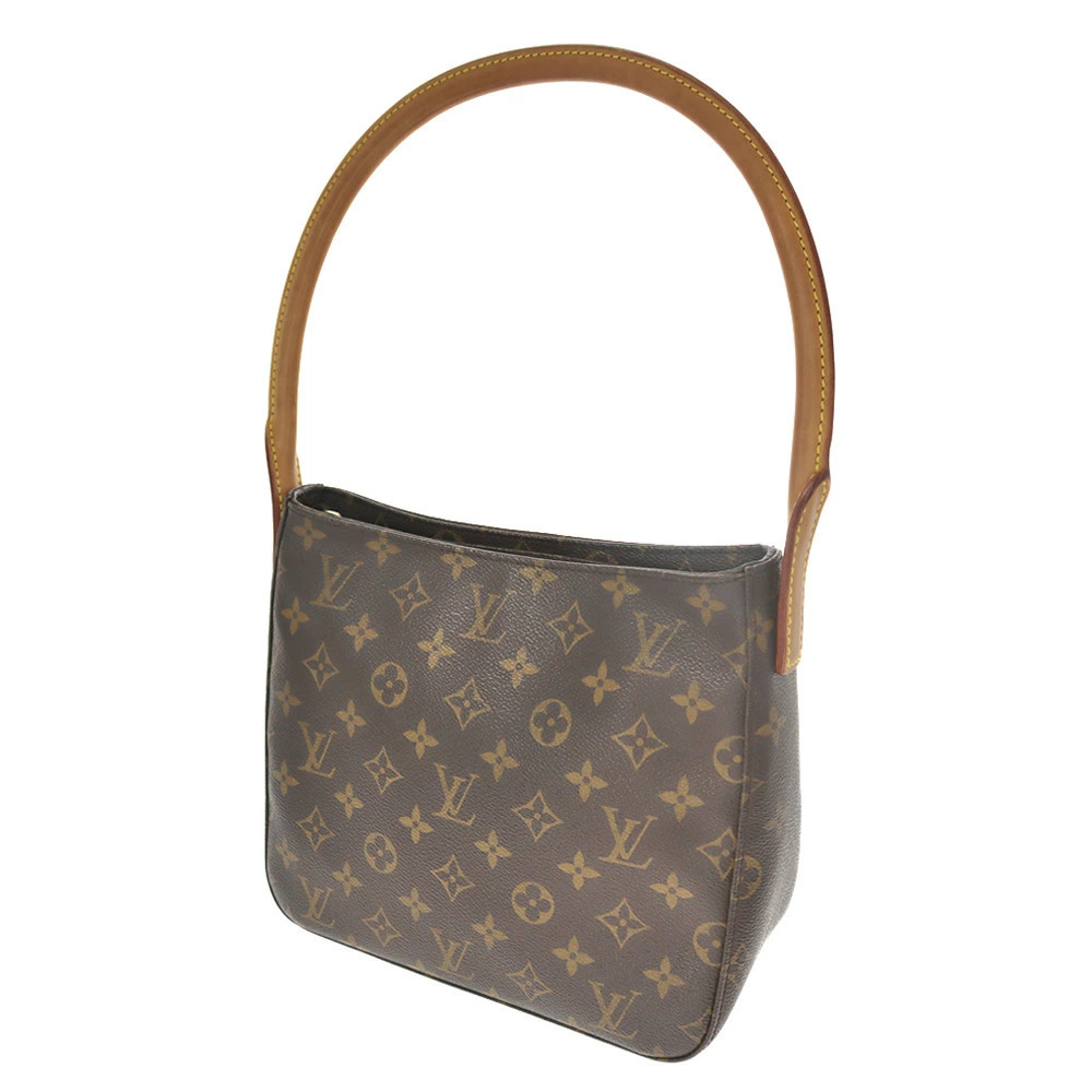 LOUIS VUITTON Looping Hobo Bag Monogram Canvas Brown Shoulder LV